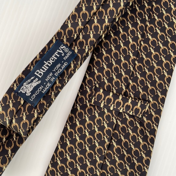 Burberry 100% silk tie vintage made in England - Picture 1 of 10